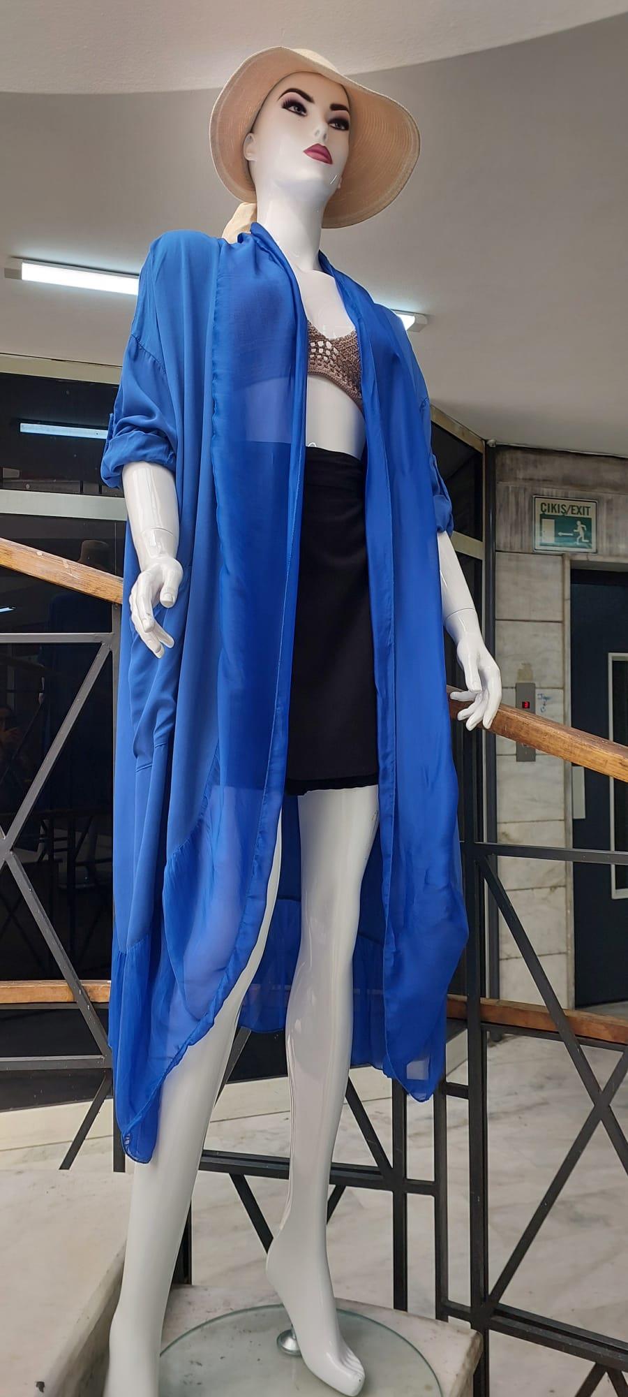 Itayan Ipek Detaylı Oversize Kaftan