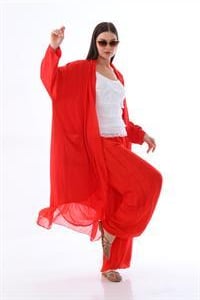 Itayan Ipek Detaylı Oversize Kaftan