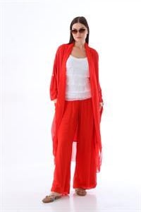 Itayan Ipek Detaylı Oversize Kaftan