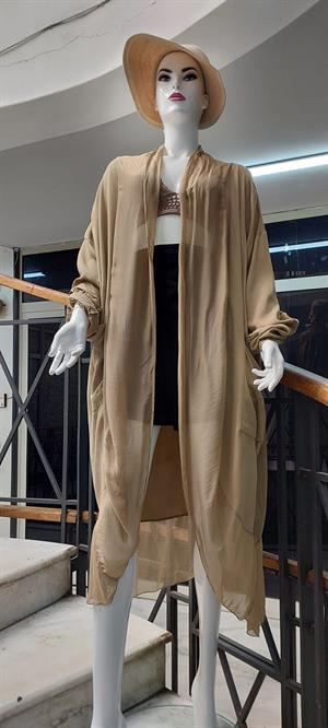 Itayan Ipek Detaylı Oversize Kaftan