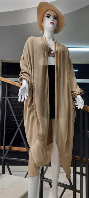 Itayan Ipek Detaylı Oversize Kaftan