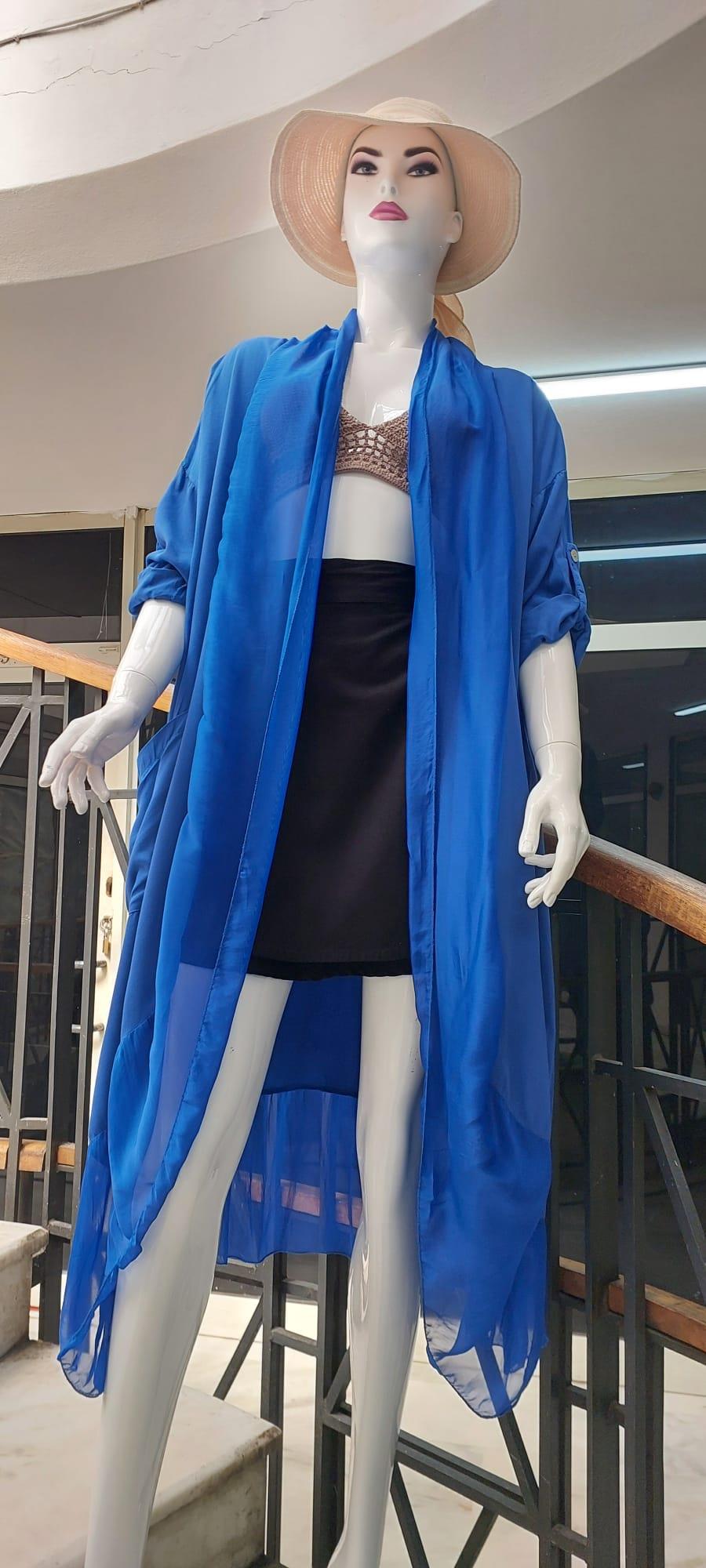 Itayan Ipek Detaylı Oversize Kaftan
