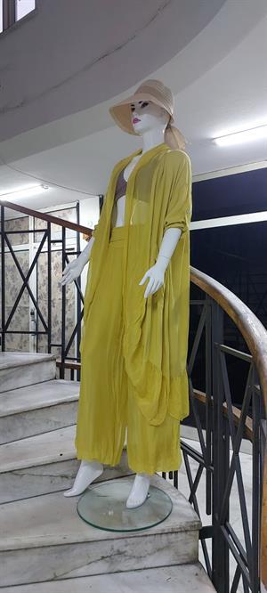 Itayan Ipek Detaylı Oversize Kaftan