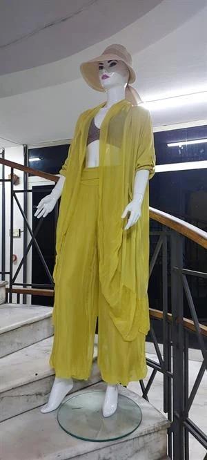 Itayan Ipek Detaylı Oversize Kaftan