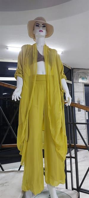 Itayan Ipek Detaylı Oversize Kaftan