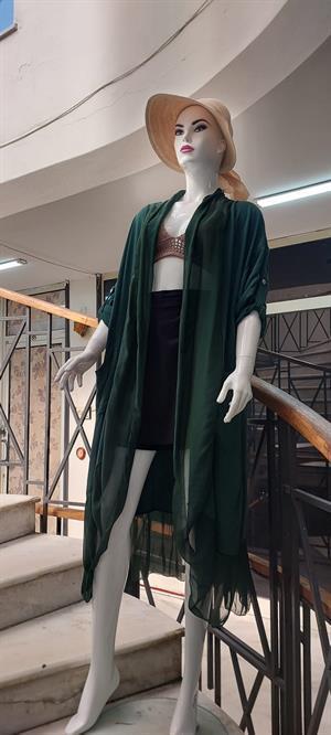 Itayan Ipek Detaylı Oversize Kaftan