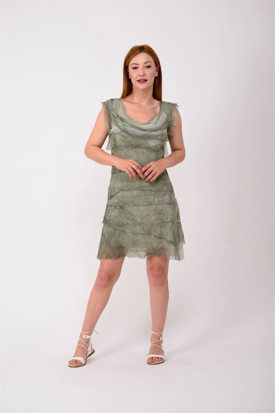 Kat Kat Mini İpek Elbise