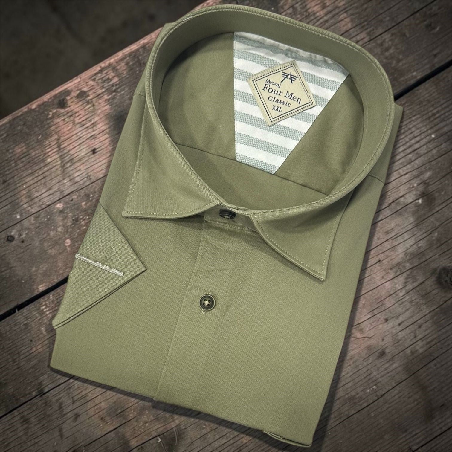 Linen Keten Klasik %100 Cotton Kısa Kollu Terletmeyen Gömlek 