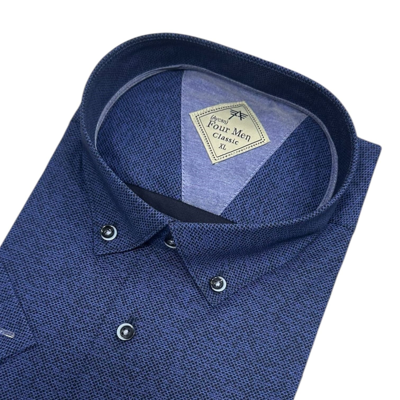 Linen Keten Klasik %100 Cotton Kısa Kollu Terletmeyen Gömlek 