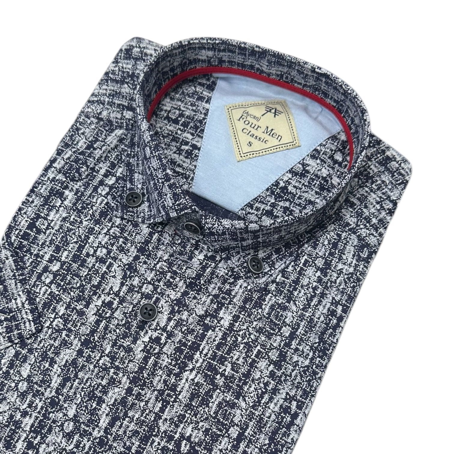Linen Keten Klasik %100 Cotton Kısa Kollu Terletmeyen Gömlek 