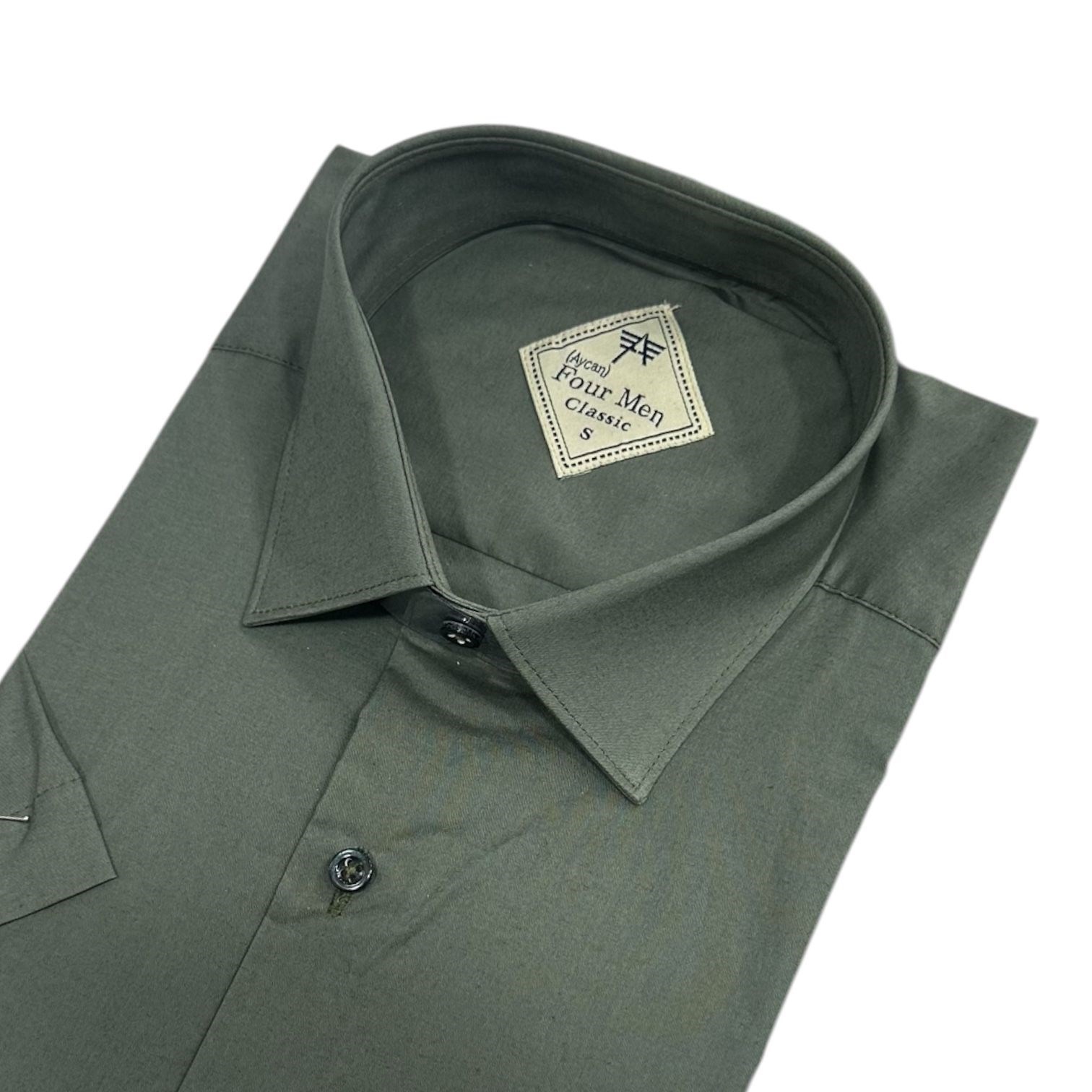 Linen Keten Klasik %100 Cotton Kısa Kollu Terletmeyen Gömlek 