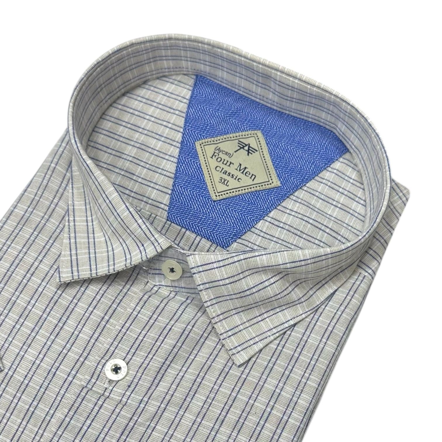 Linen Keten Klasik %100 Cotton Kısa Kollu Terletmeyen Gömlek 