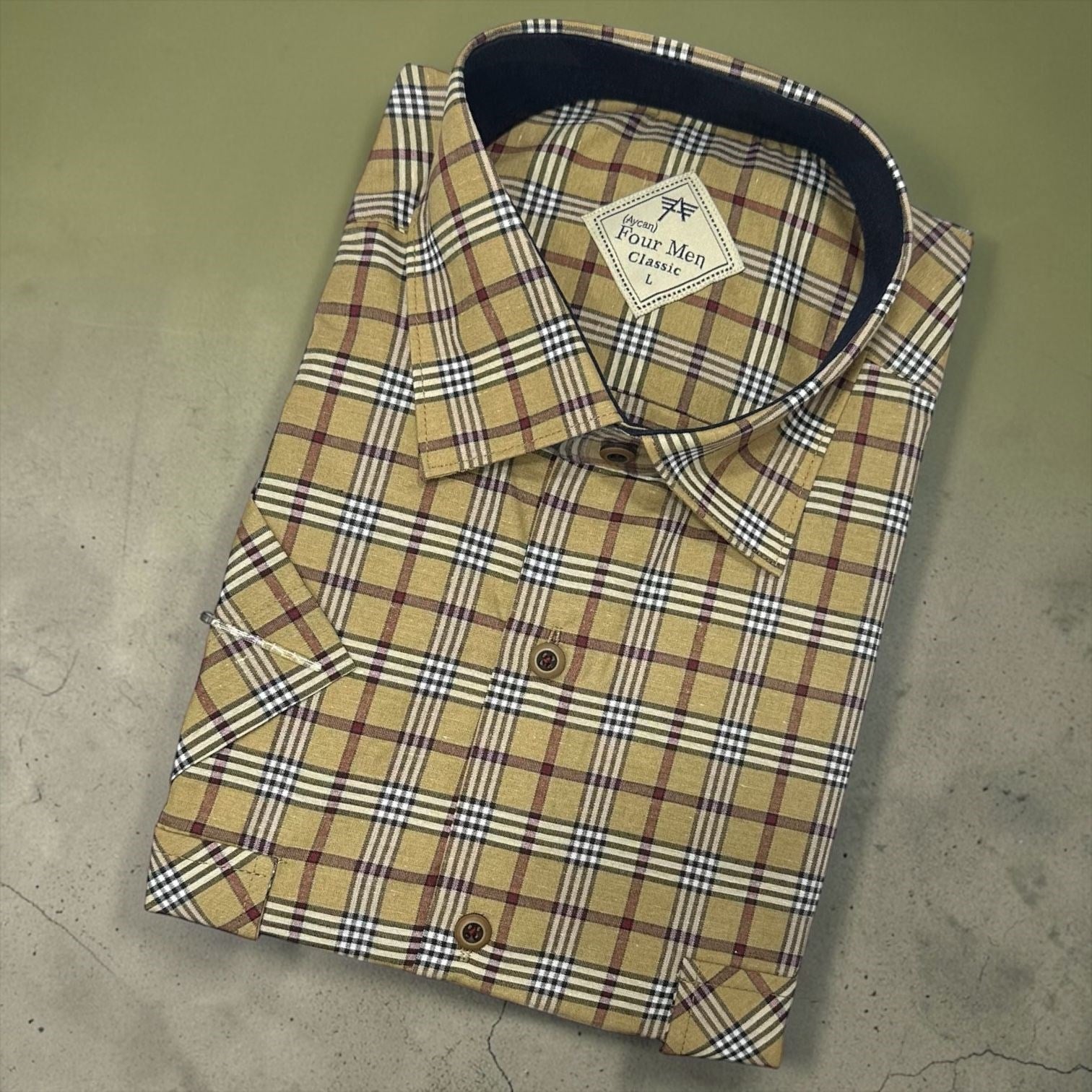 Linen Keten Klasik %100 Cotton Kısa Kollu Terletmeyen Gömlek 