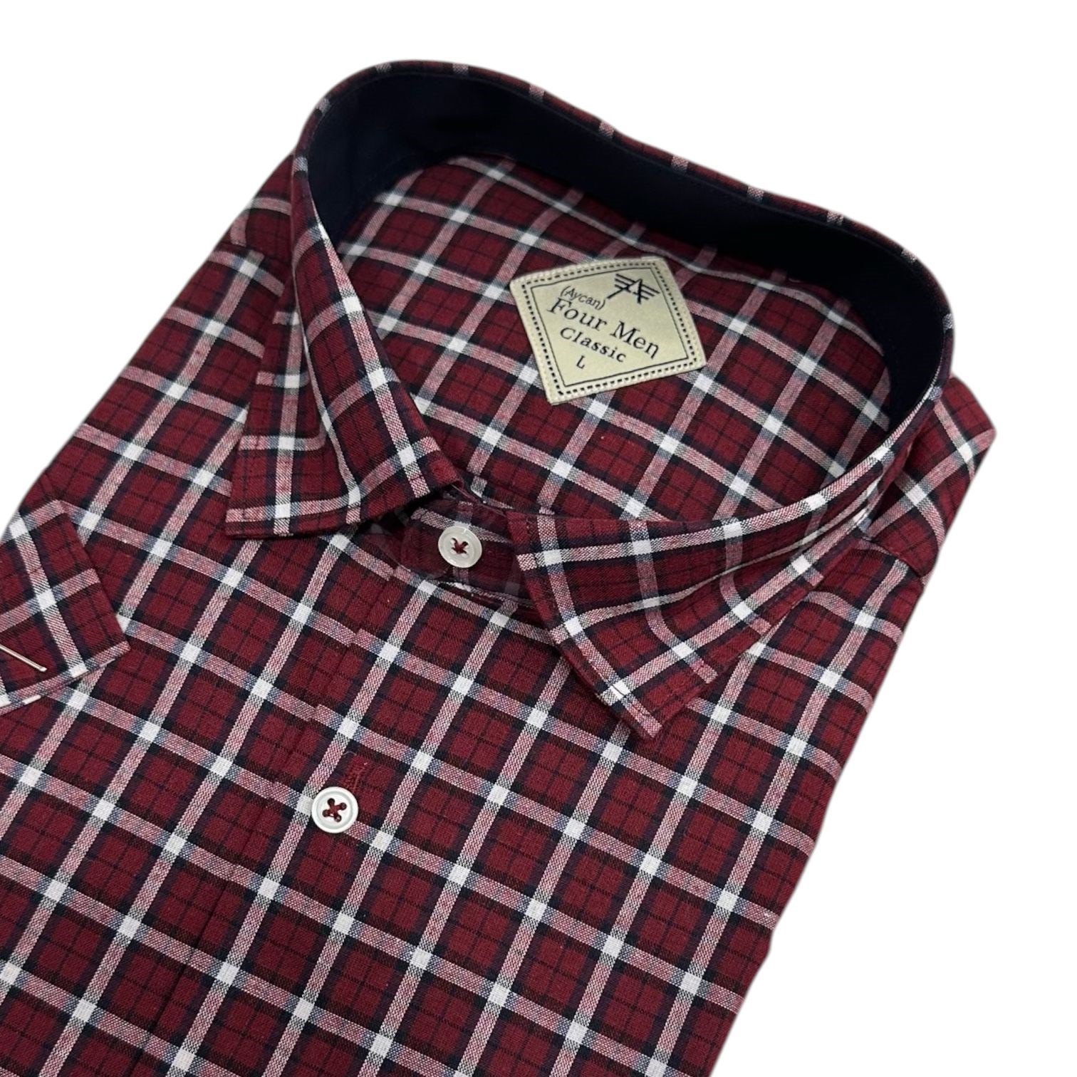 Linen Keten Klasik %100 Cotton Kısa Kollu Terletmeyen Gömlek 
