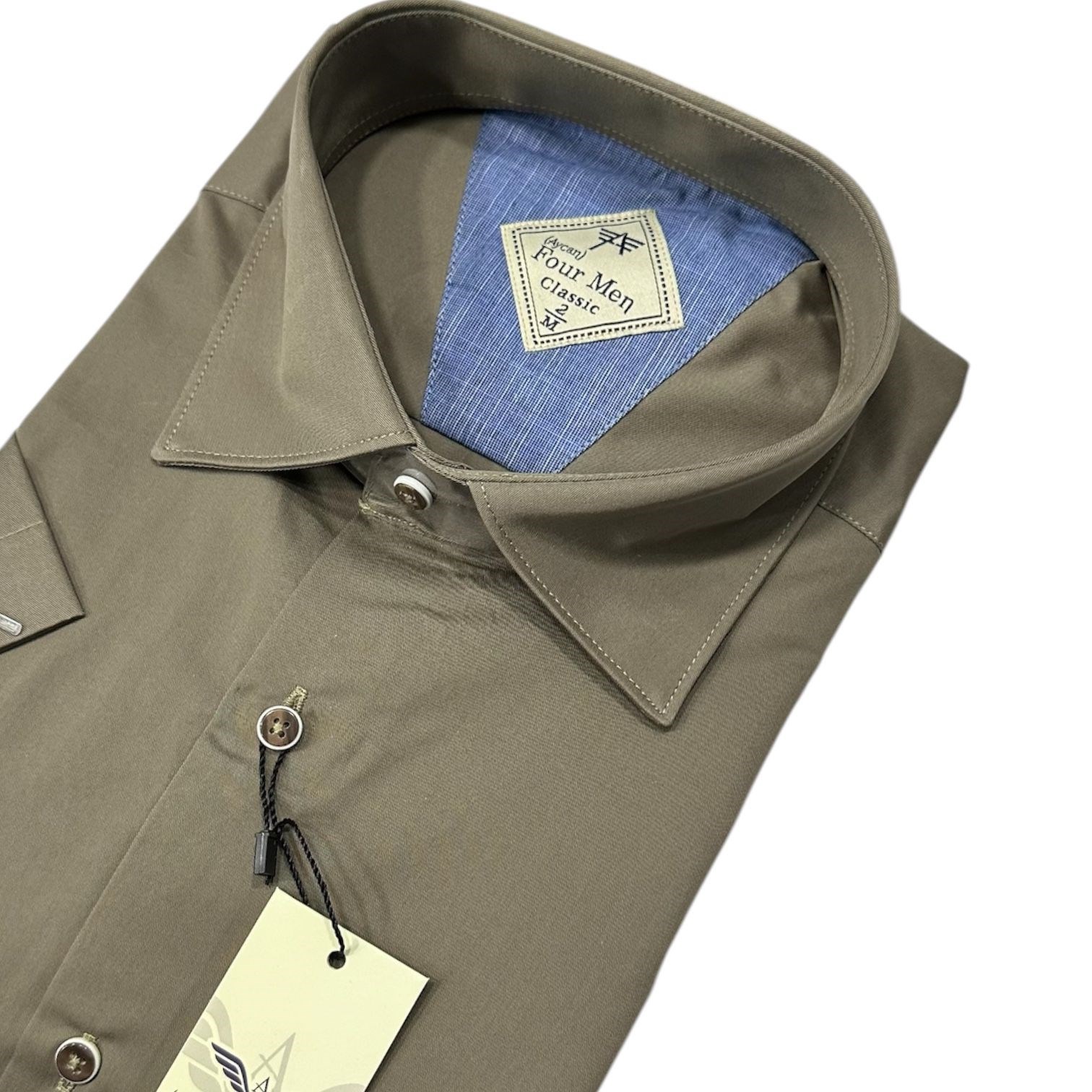 Linen Keten Klasik %100 Cotton Kısa Kollu Terletmeyen Gömlek 