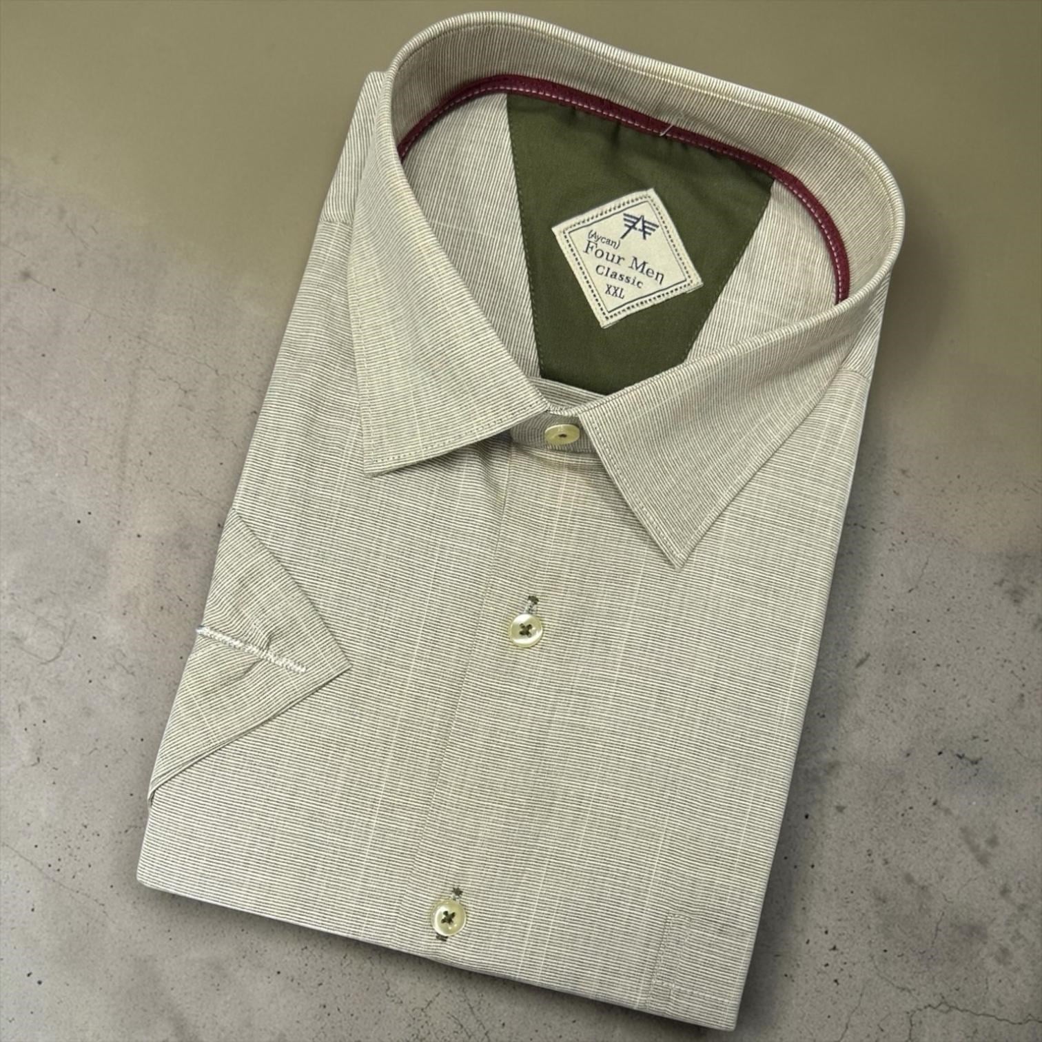 Linen Keten Klasik %100 Cotton Kısa Kollu Terletmeyen Gömlek 