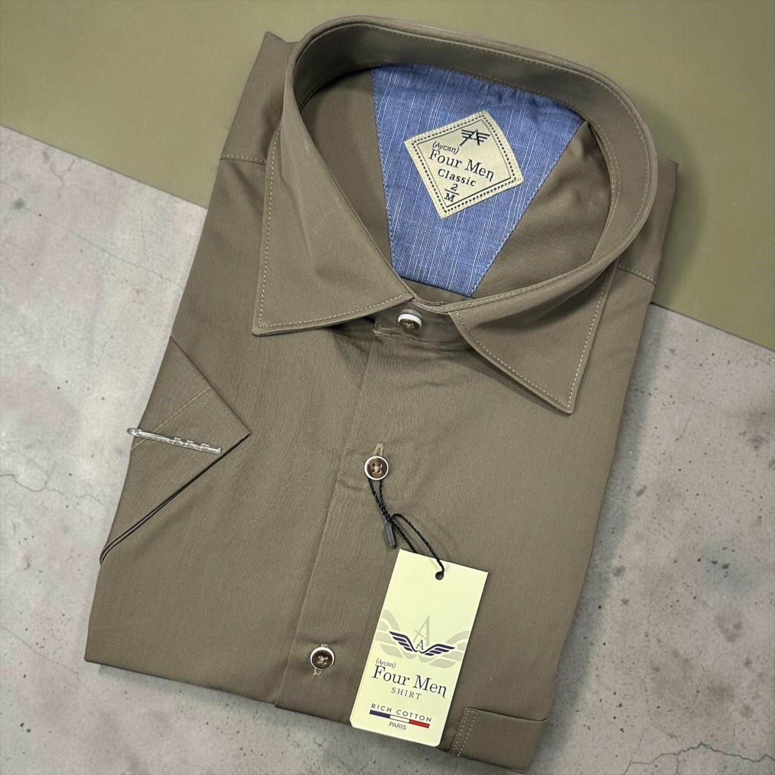 Linen Keten Klasik %100 Cotton Kısa Kollu Terletmeyen Gömlek 