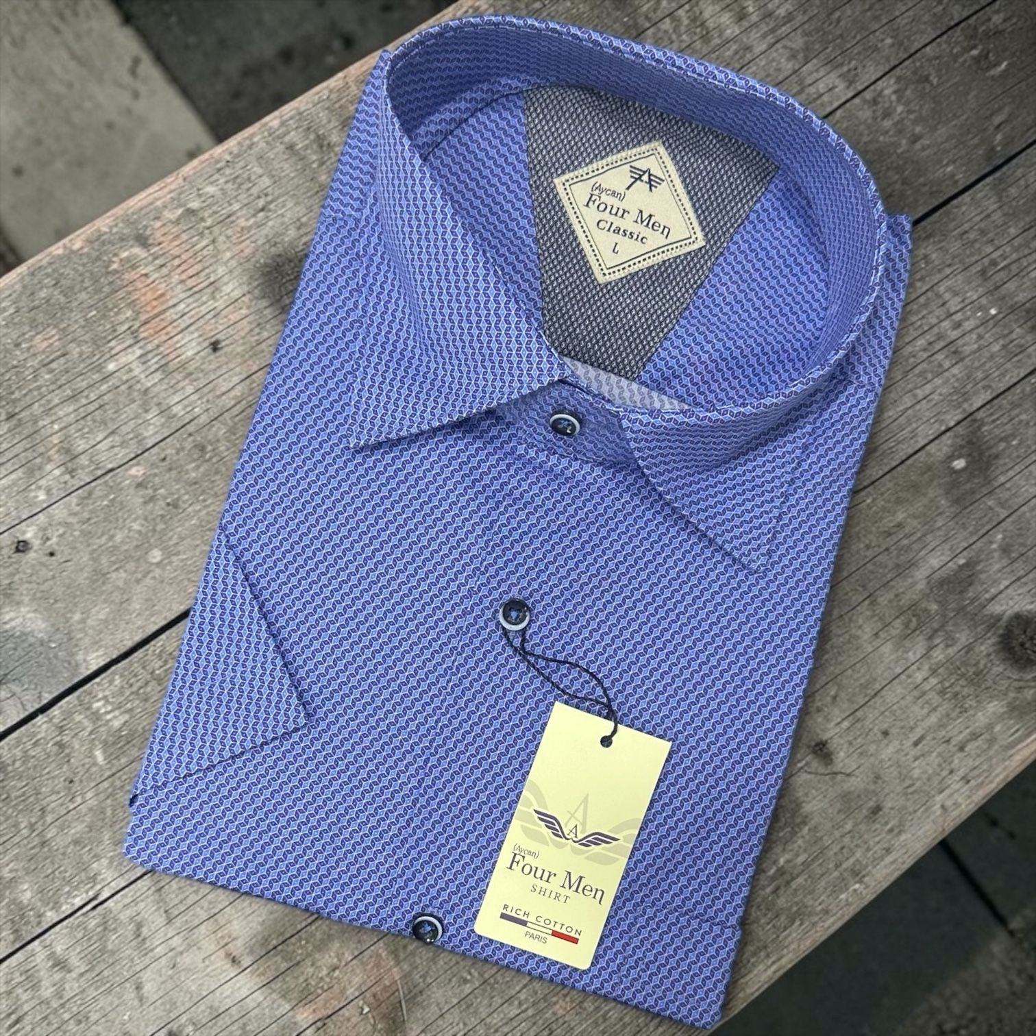 Linen Keten Klasik %100 Cotton Kısa Kollu Terletmeyen Gömlek 