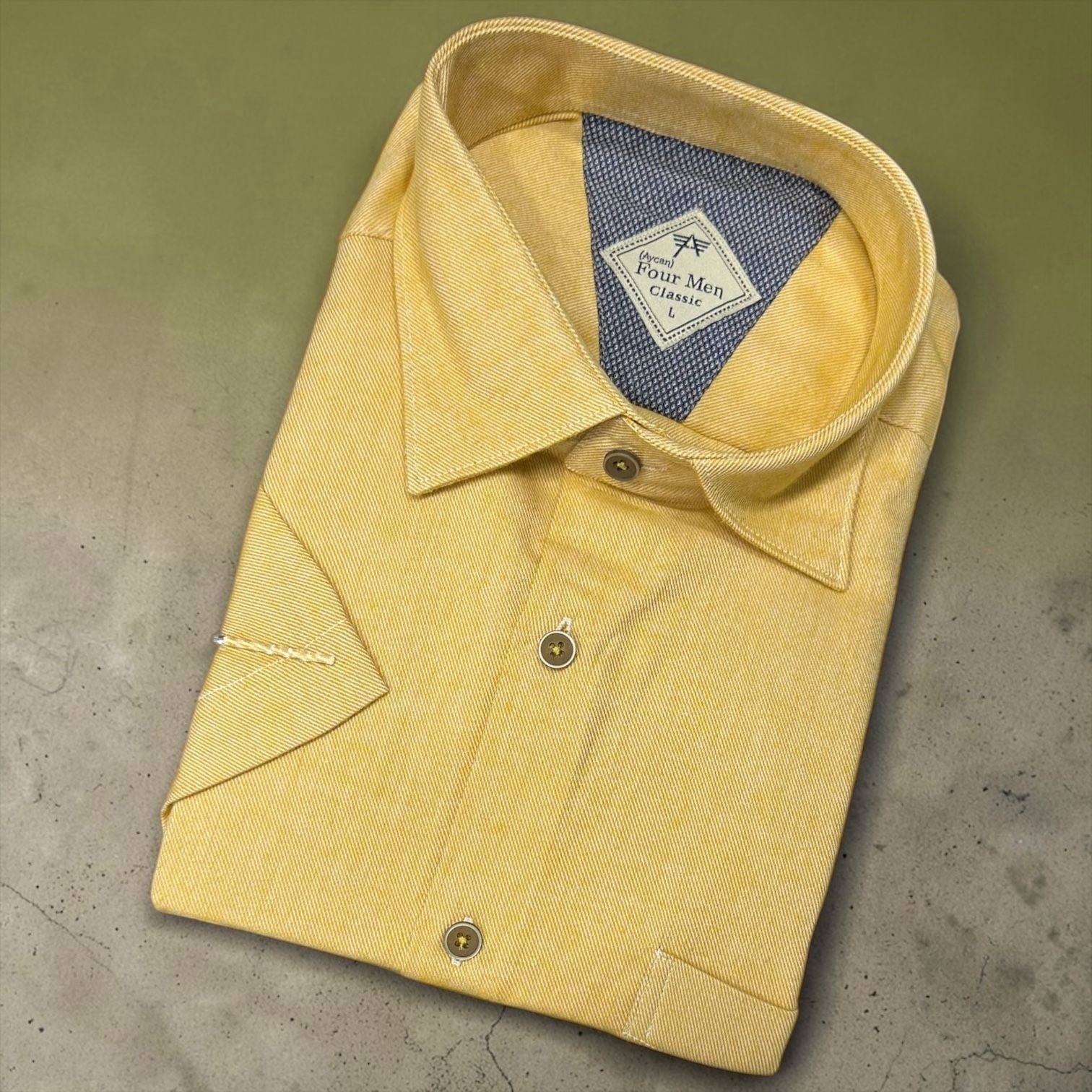 Linen Keten Klasik %100 Cotton Kısa Kollu Terletmeyen Gömlek 
