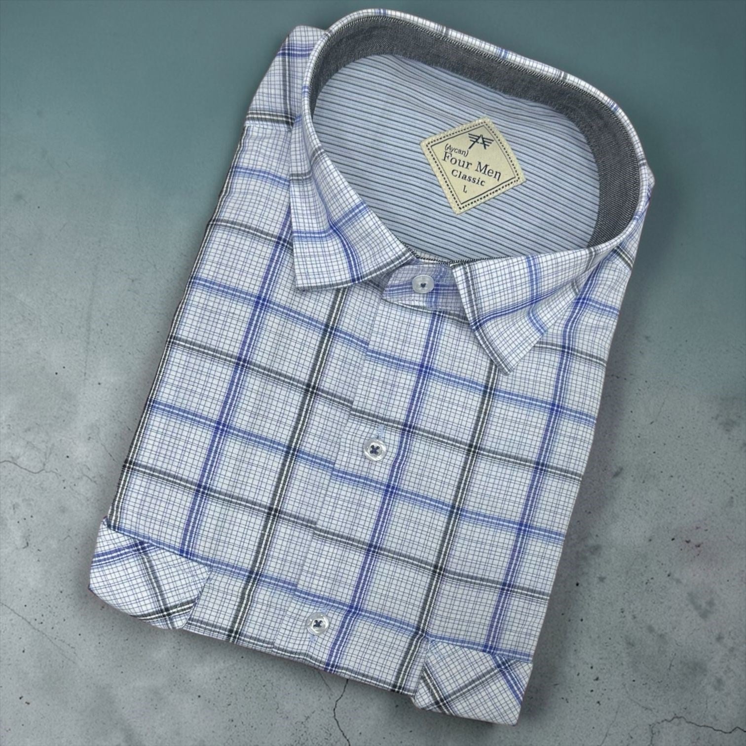 Linen Keten Klasik %100 Cotton Kısa Kollu Terletmeyen Gömlek 