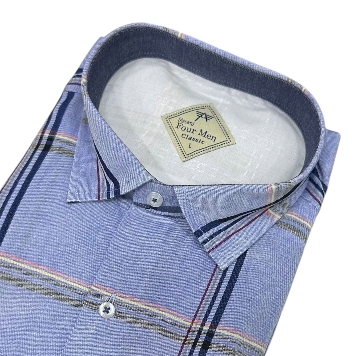 Linen Keten Klasik %100 Cotton Kısa Kollu Terletmeyen Gömlek 