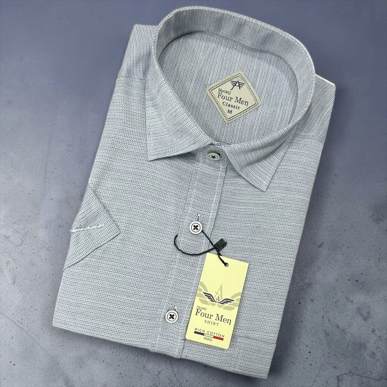Linen Keten Klasik %100 Cotton Kısa Kollu Terletmeyen Gömlek 