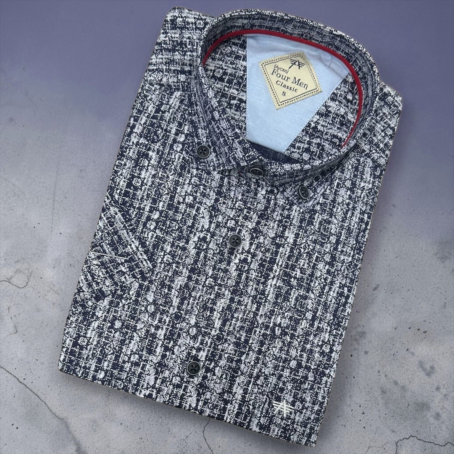 Linen Keten Klasik %100 Cotton Kısa Kollu Terletmeyen Gömlek 