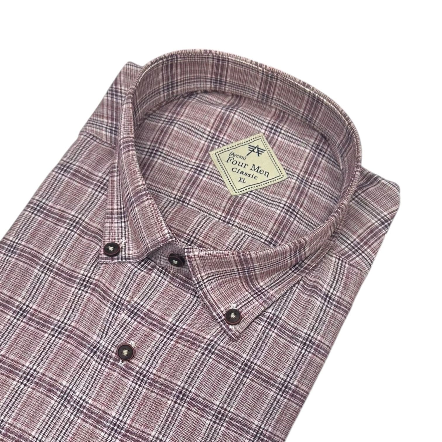 Linen Keten Klasik %100 Cotton Kısa Kollu Terletmeyen Gömlek 