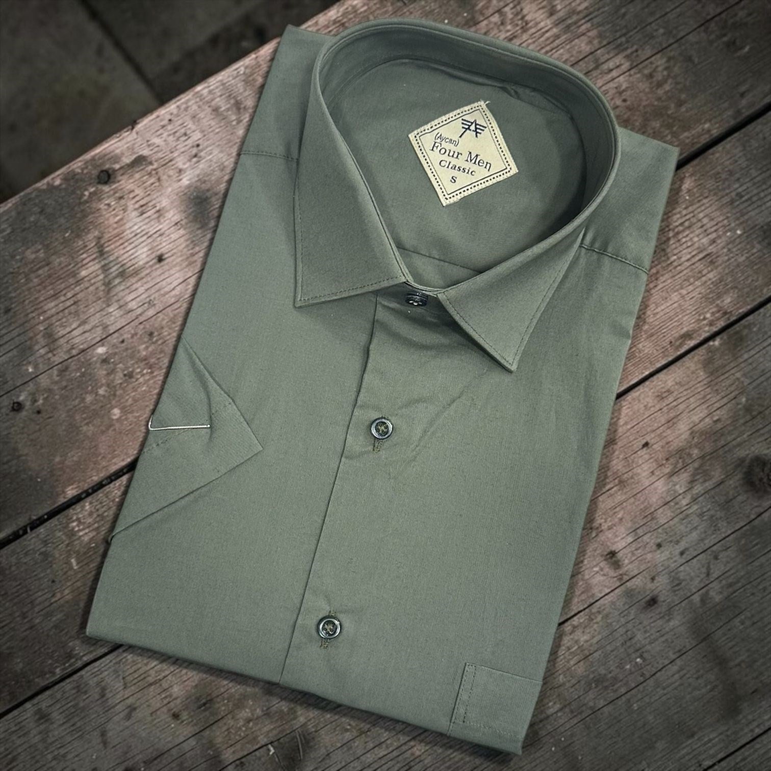 Linen Keten Klasik %100 Cotton Kısa Kollu Terletmeyen Gömlek 