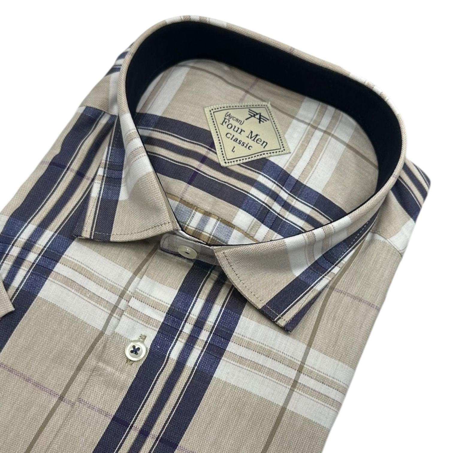 Linen Keten Klasik %100 Cotton Kısa Kollu Terletmeyen Gömlek 