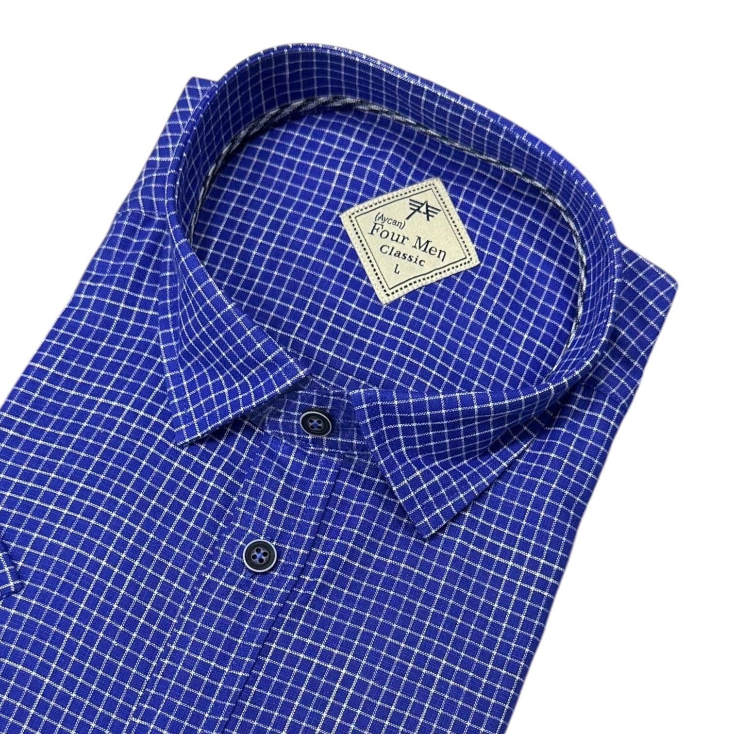 Linen Keten Klasik %100 Cotton Kısa Kollu Terletmeyen Gömlek 