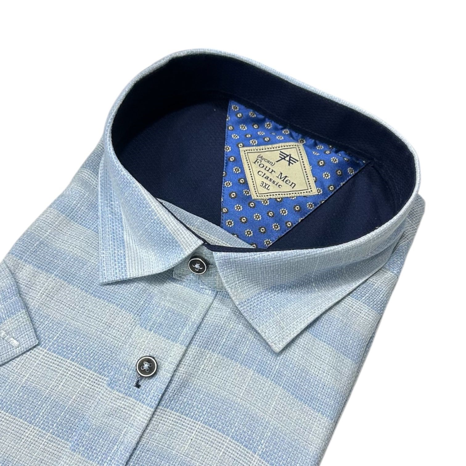 Linen Keten Klasik %100 Cotton Kısa Kollu Terletmeyen Gömlek 