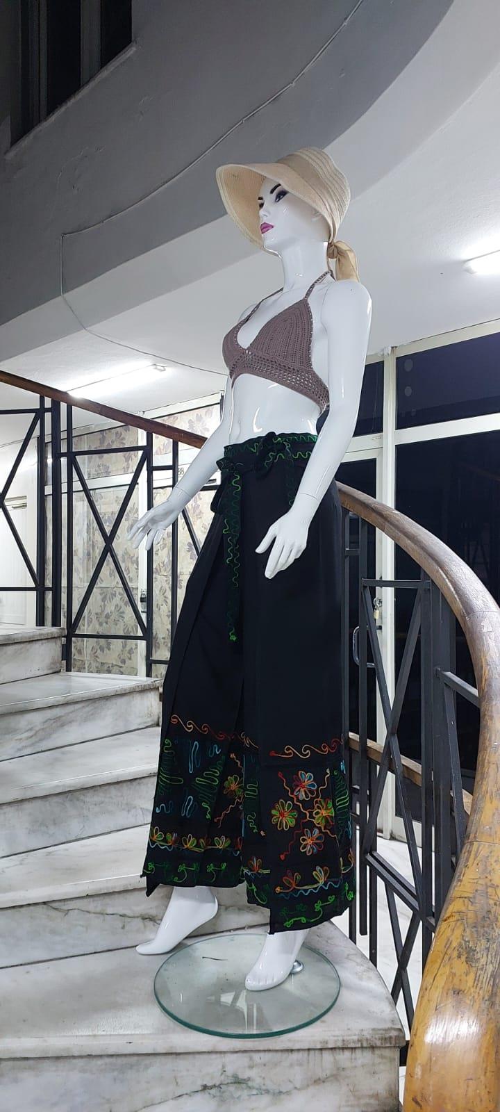Otantik Nakış İşlemeli Harem Şalvar Bulmaca Pantolon