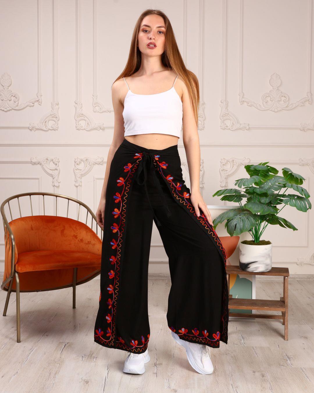 Otantik Nakış İşlemeli Harem Şalvar Bulmaca Pantolon