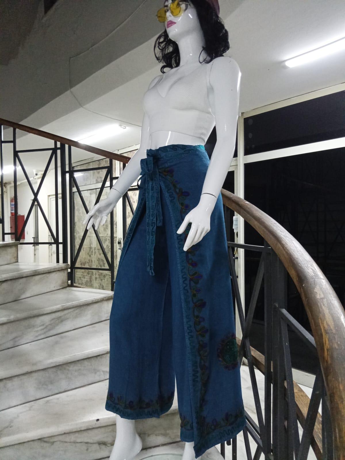 Otantik Nakış İşlemeli Harem Şalvar Bulmaca Pantolon(104 CM)