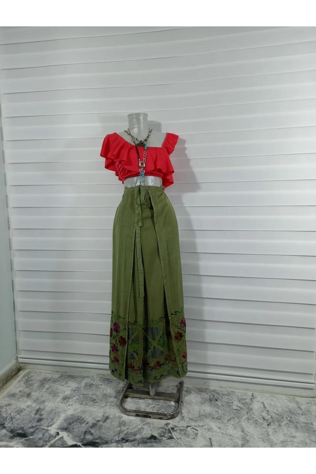 Otantik Nakış İşlemeli Harem Şalvar Bulmaca Pantolon