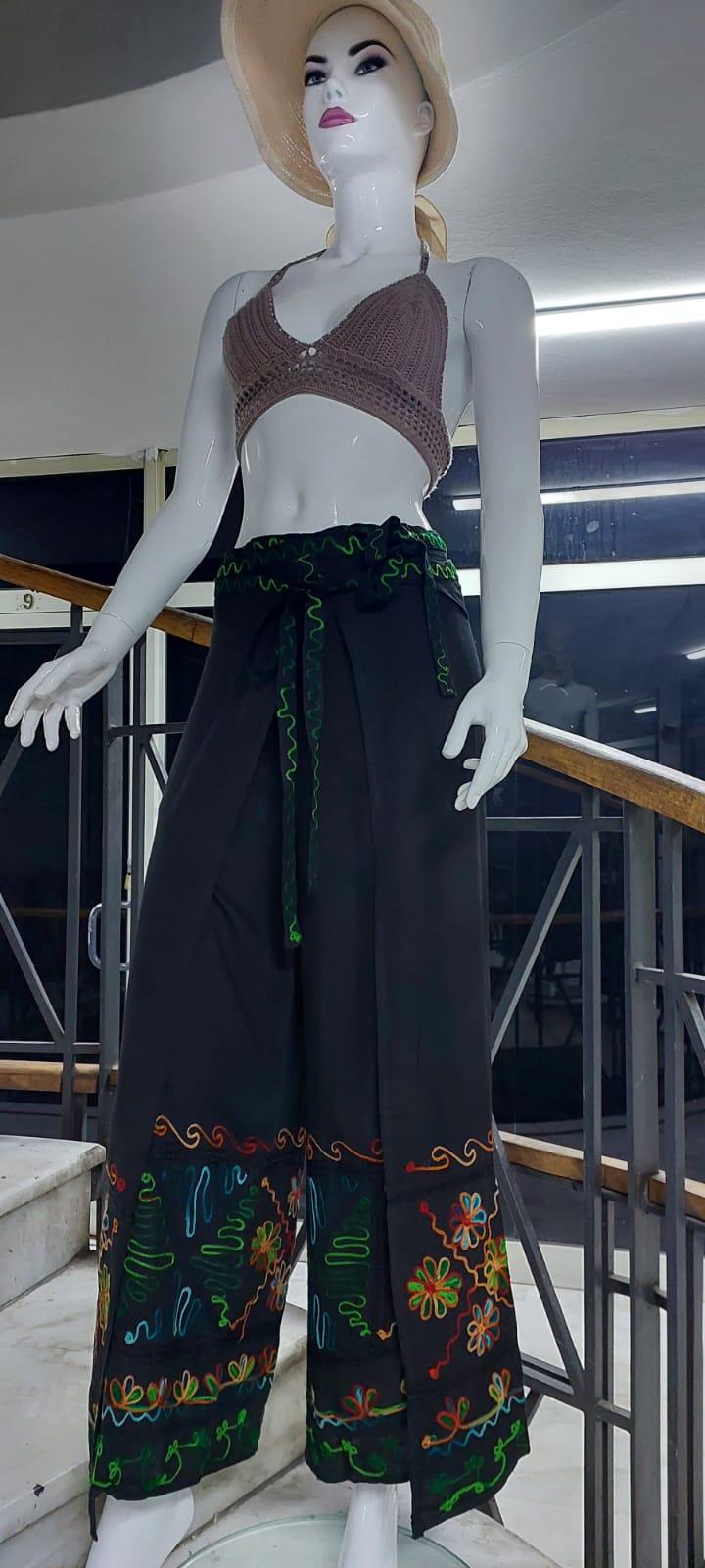 Otantik Nakış İşlemeli Harem Şalvar Bulmaca Pantolon