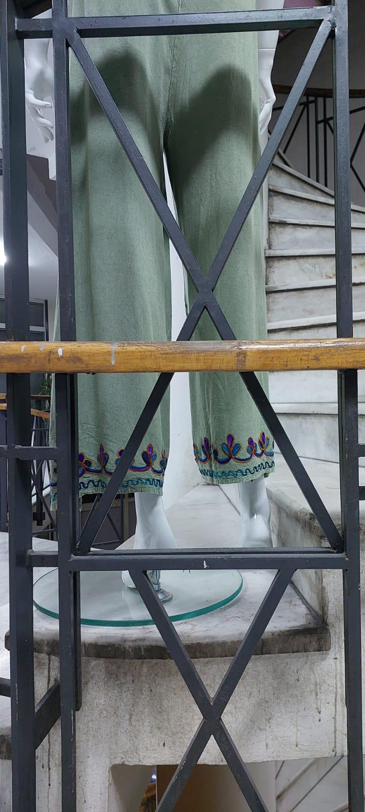 Otantik Nakış İşlemeli Harem Şalvar Bulmaca Pantolon