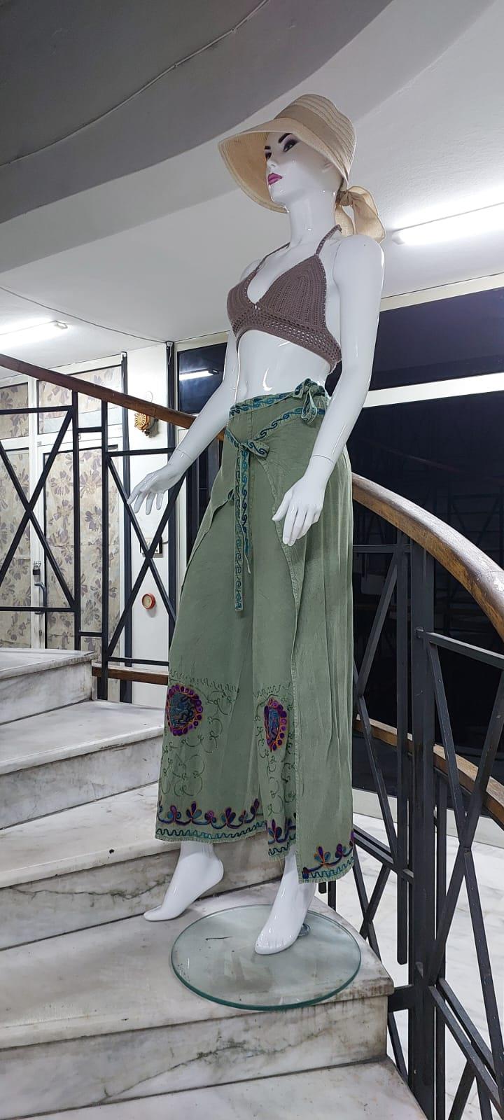 Otantik Nakış İşlemeli Harem Şalvar Bulmaca Pantolon