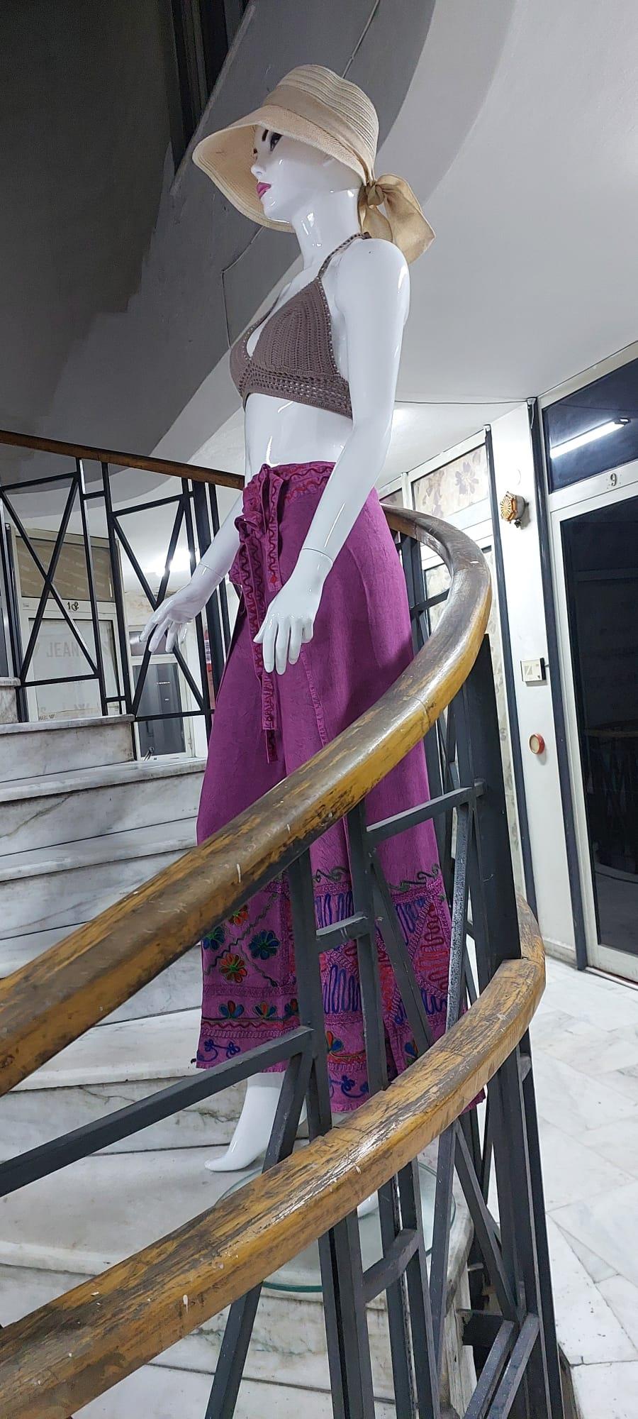 Otantik Nakış İşlemeli Harem Şalvar Bulmaca Pantolon