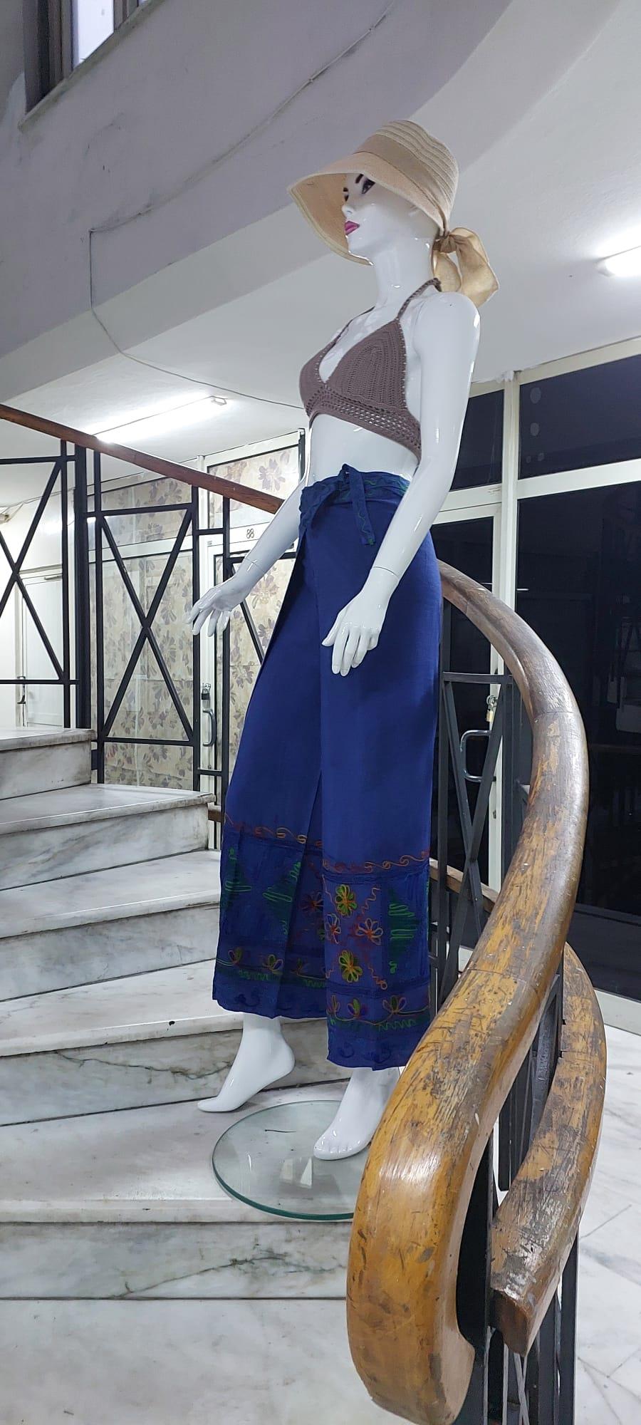 Otantik Nakış İşlemeli Harem Şalvar Bulmaca Pantolon