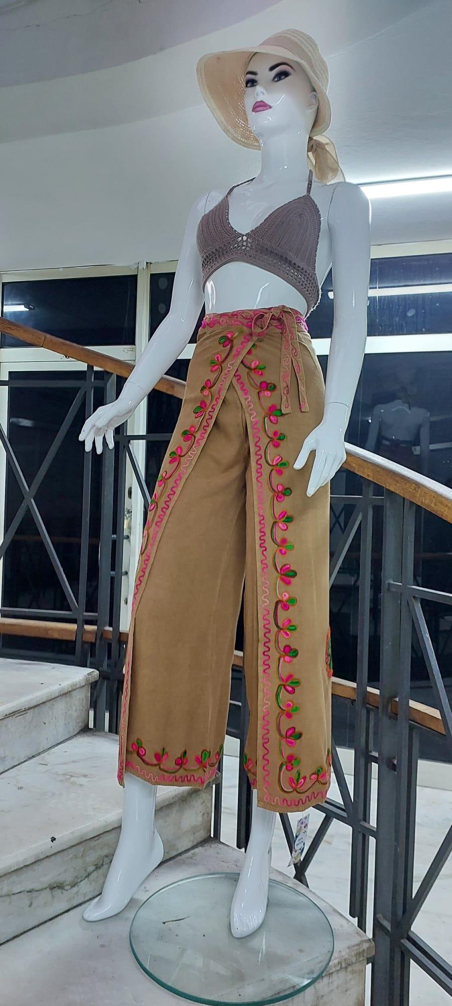 Otantik Nakış İşlemeli Harem Şalvar Bulmaca Pantolon