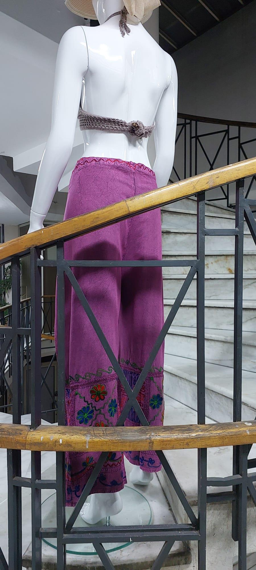 Otantik Nakış İşlemeli Harem Şalvar Bulmaca Pantolon
