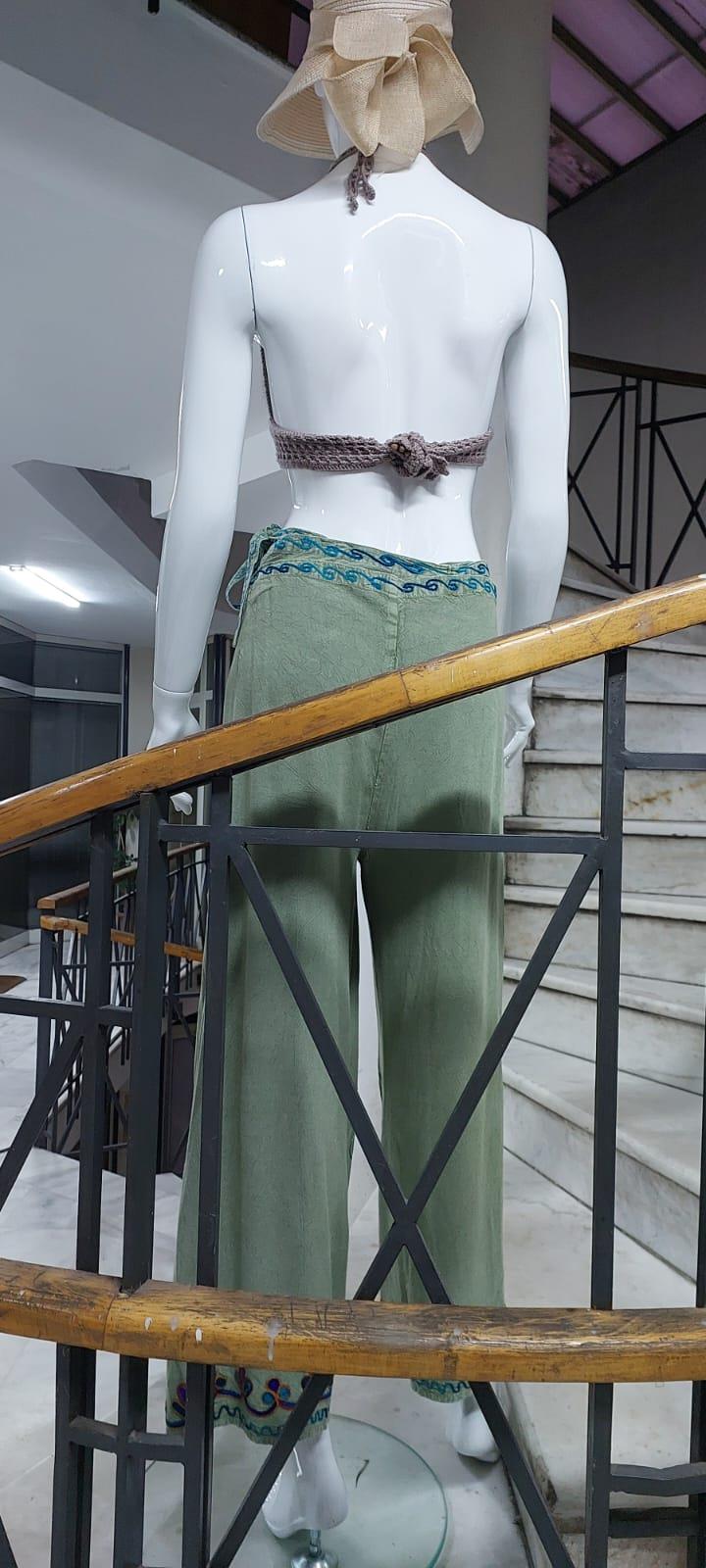 Otantik Nakış İşlemeli Harem Şalvar Bulmaca Pantolon