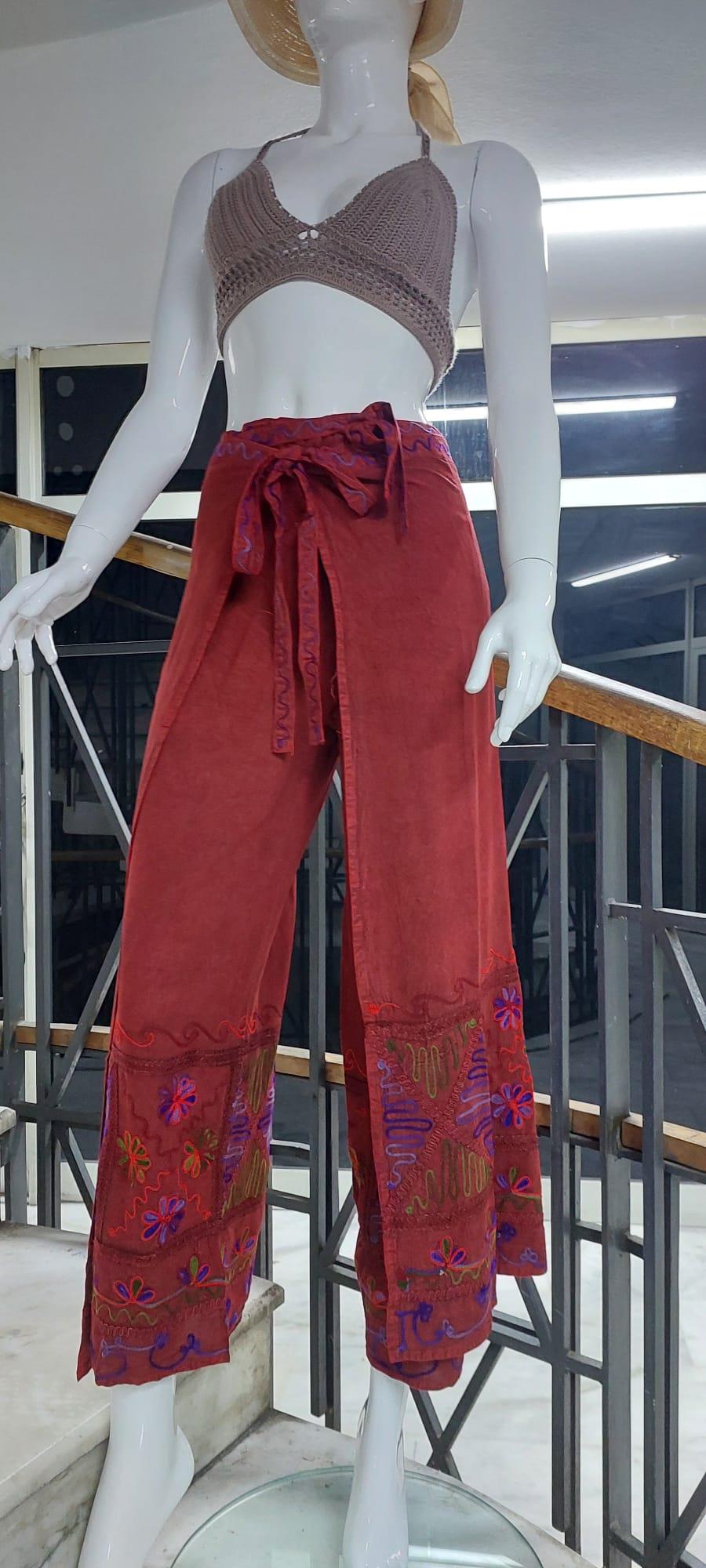 Otantik Nakış İşlemeli Harem Şalvar Bulmaca Pantolon