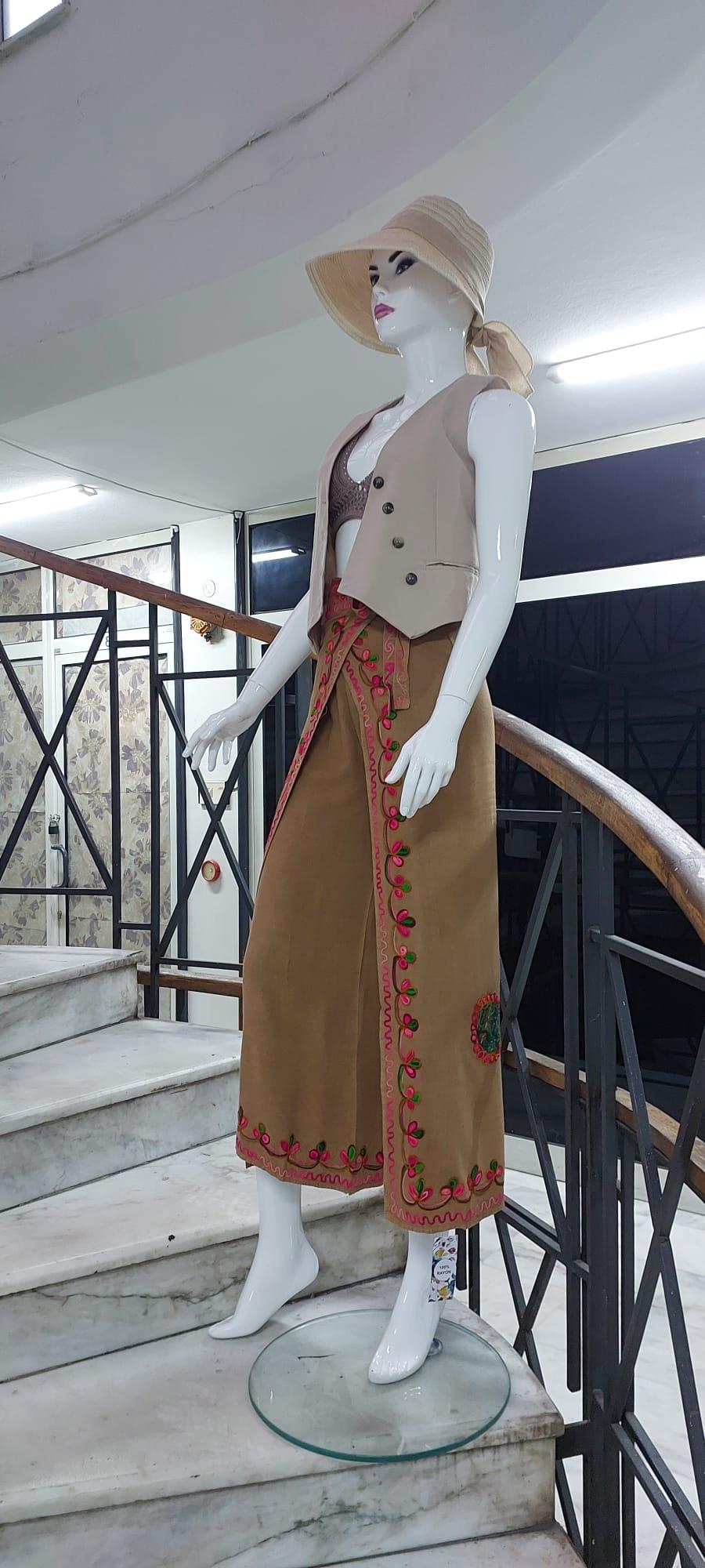 Otantik Nakış İşlemeli Harem Şalvar Bulmaca Pantolon