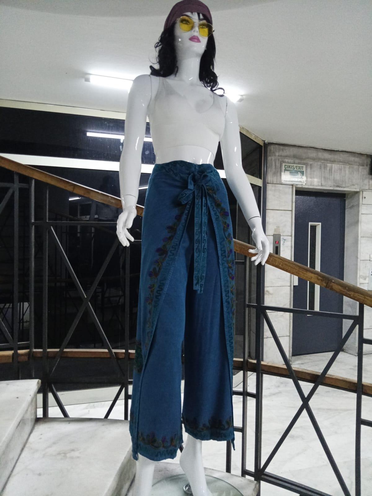Otantik Nakış İşlemeli Harem Şalvar Bulmaca Pantolon(104 CM)