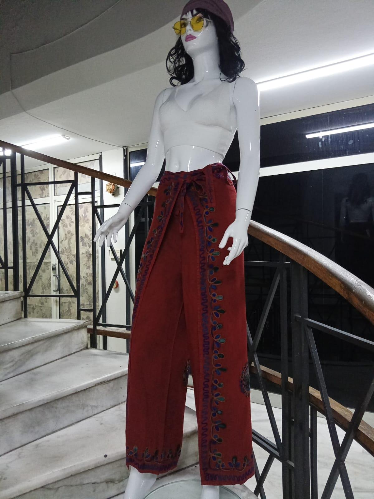 Otantik Nakış İşlemeli Harem Şalvar Bulmaca Pantolon(104 CM)