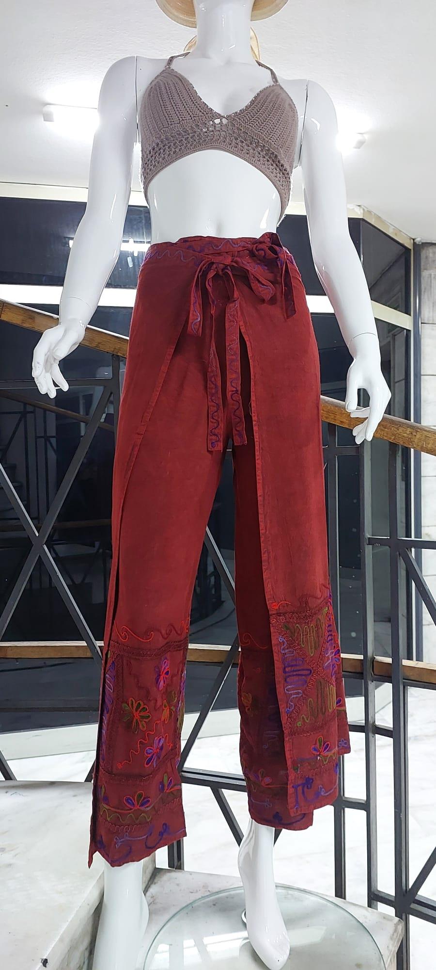 Otantik Nakış İşlemeli Harem Şalvar Bulmaca Pantolon