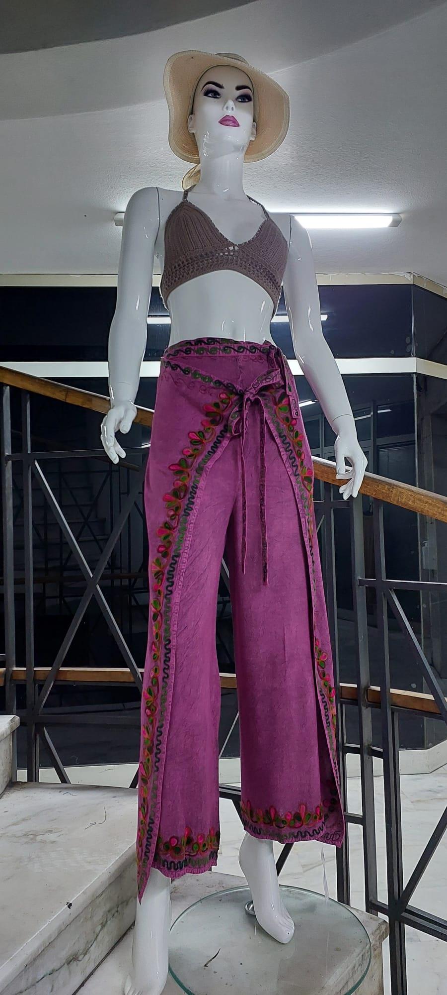 Otantik Nakış İşlemeli Harem Şalvar Bulmaca Pantolon